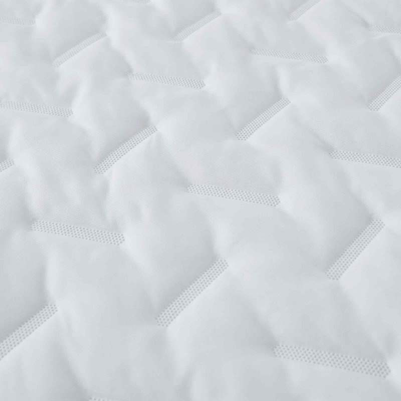 Protège-matelas ultrasonique imperméable et respirant avec motif géométrique à poches profondes, Très grand lit