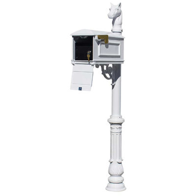 Lewiston Aluminum Post Mounted Post box