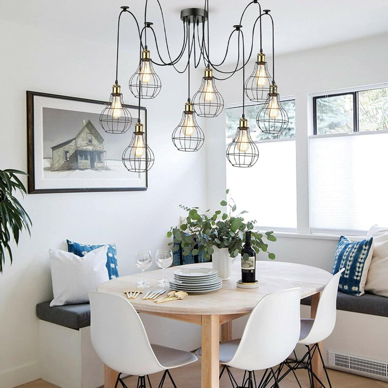 8 - Light Black Cluster Pendant