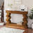 Geometric Block Stacked Wood Console Table