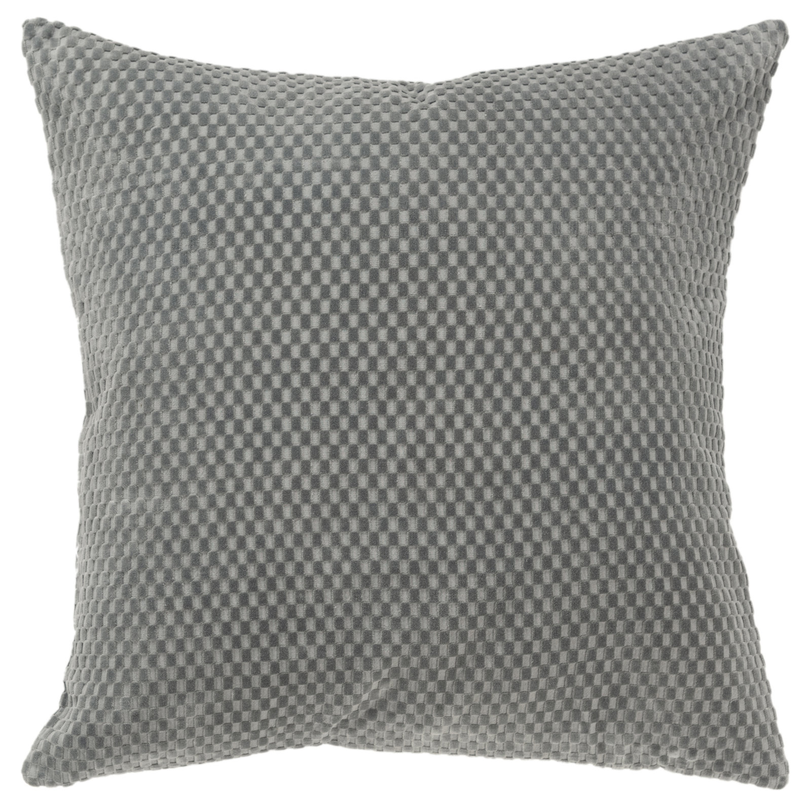 Zoya Textured Cotton Throw Pillow, Gray
