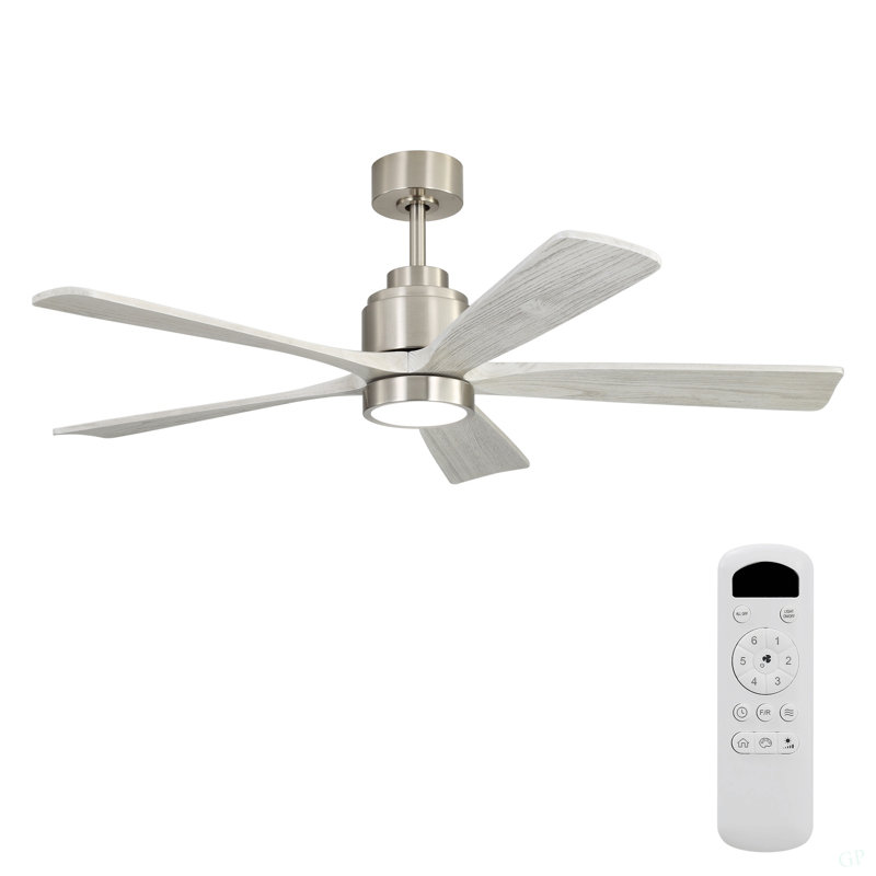 52 Inch Ultra Quiet Reversible Ceiling Fan With Light - Dimmable LED, Memory & Timer For Large Room