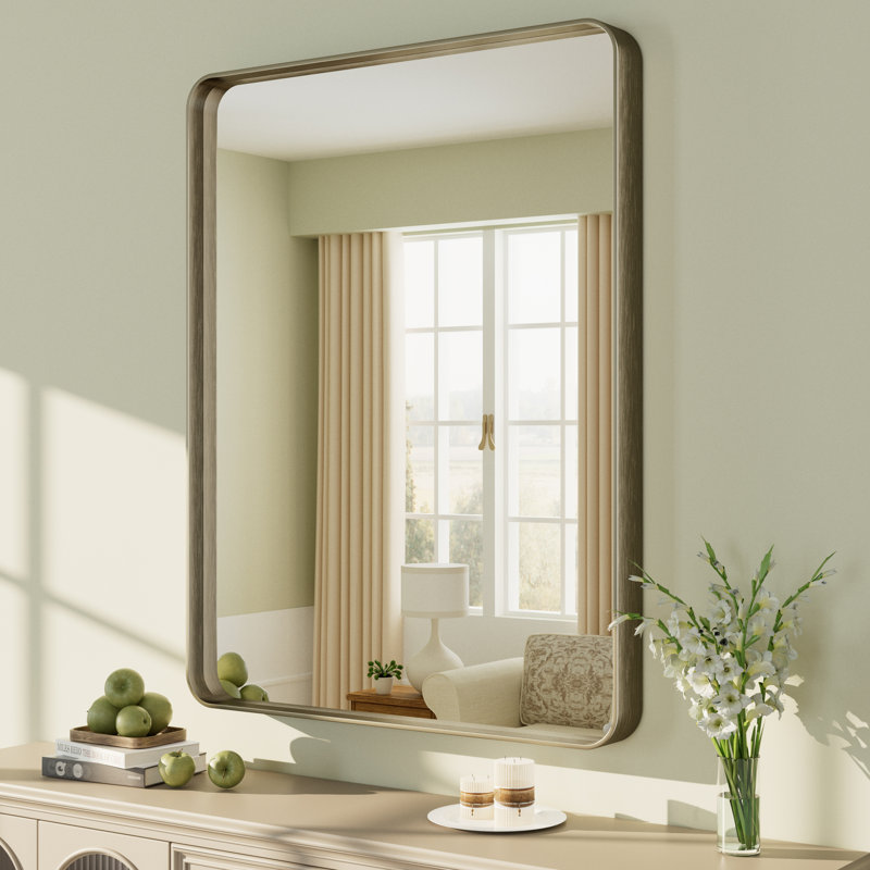 Miroir mural Aevar, 36 po x 28 po, Bronze brossé