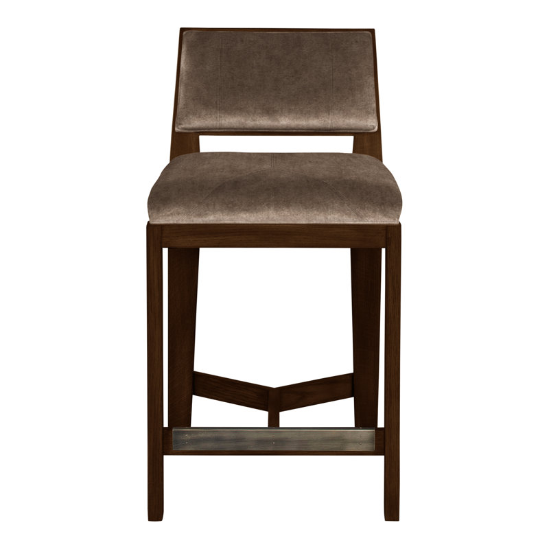 Scoville By Thom Filicia Upholstered Counter Stool with Solid Wood Frame, Navajo, Terre Nadia