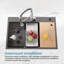 Stainless Steel Kitchen Sink, 33?X22? Single Bowl, Overmount Handmade Sink, With Cutting Board, Colander