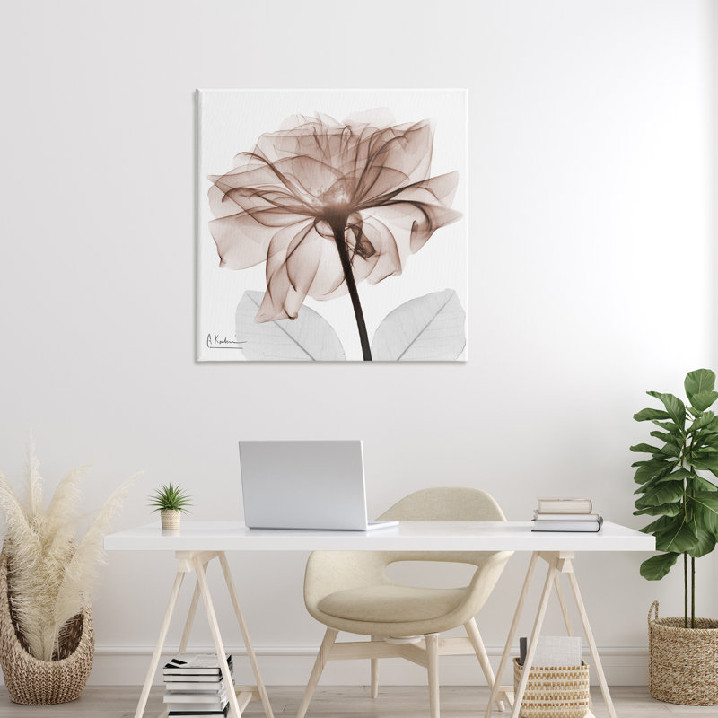 Art mural sur toile Opaque Rose Blossom, design par Albert Koetsier, H 36 po x l 36 po