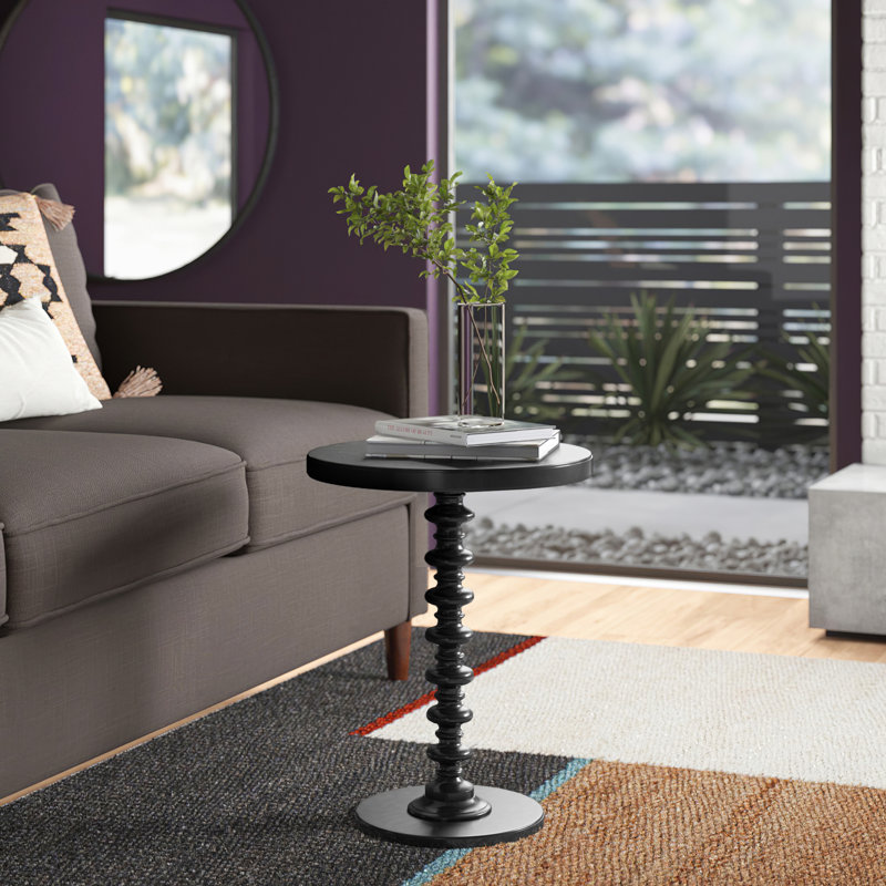 Fiama End Table, 22.25" H x 17" D, Black