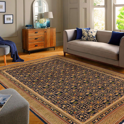 One-of-a-Kind Rectangle: 9' X 12' 2000s Wool Area Rug in