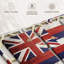 «State Map Over Hawaii Flag», reproduction sur toile-1052983435