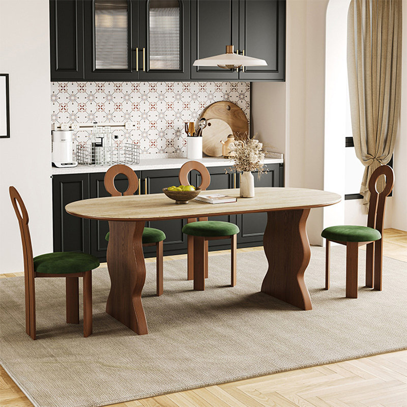 Ensemble de table de salle à manger Kelford, H 29,53 po x L 70,87 po x l 31,5 po, 7 pièces : table, 6 chaises