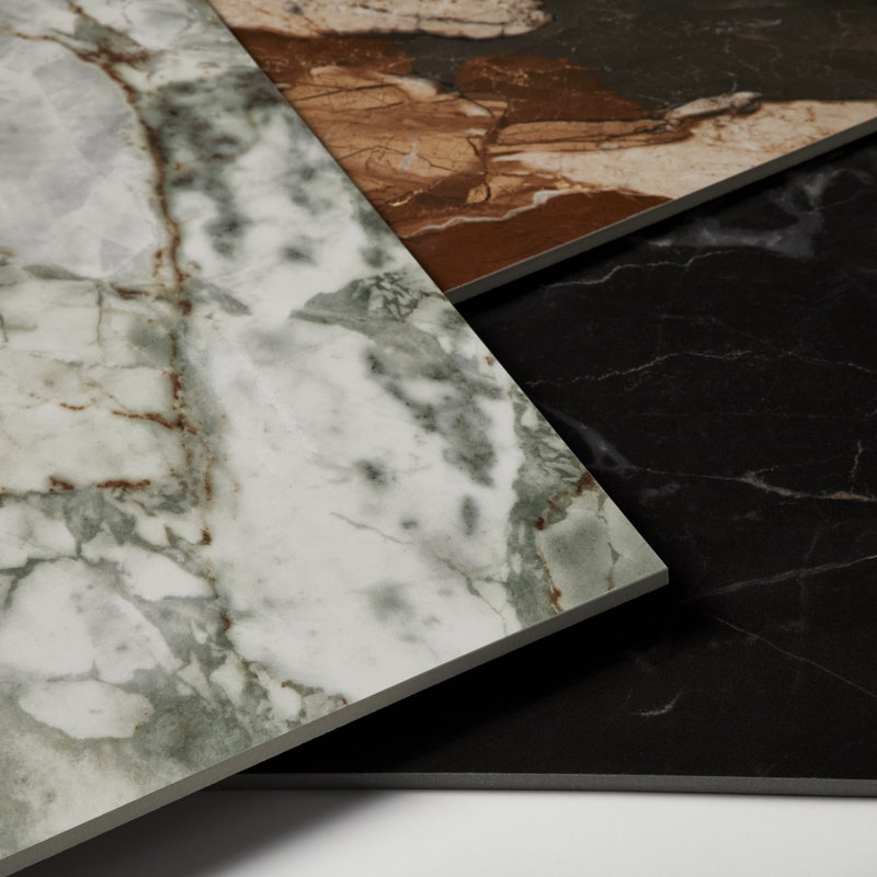 Marfino 24x48 Matte Marble Look Porcelain Tile, Green Sky