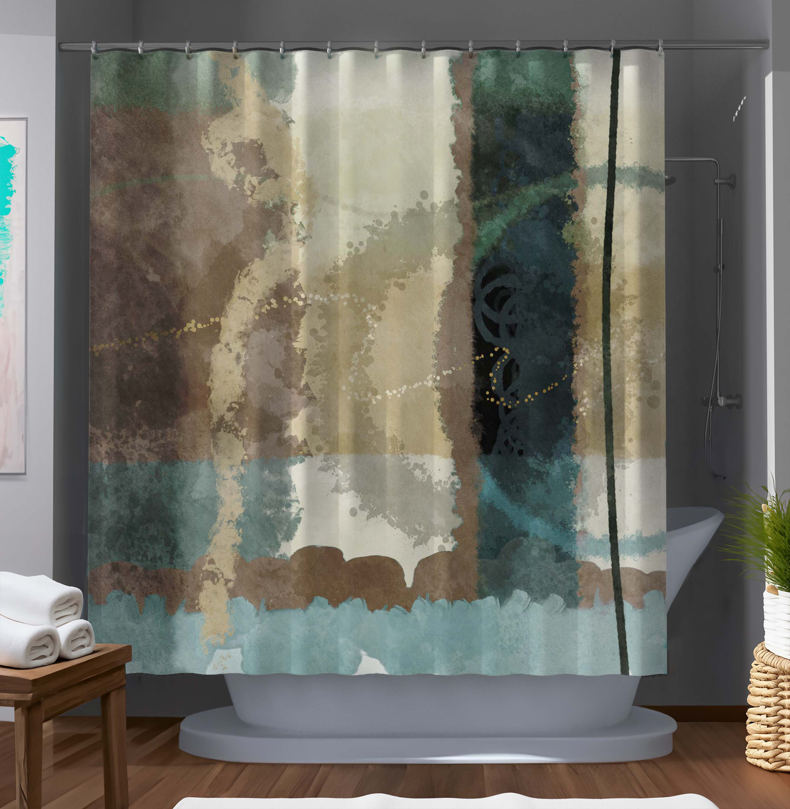 East Urban Home Efficient Spruce Shower Curtain | Wayfair