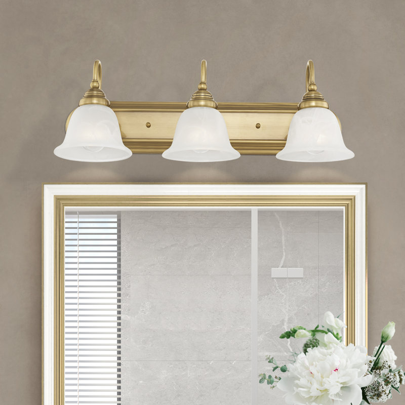 Belmont 3 - Light Dimmable Vanity Light, Antique Brass
