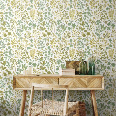 Botanical Leaves - Stone & Sand