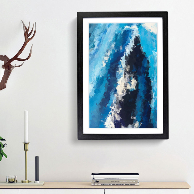Abstract Art Painting Vol.3 - Framed Print, Black Framed, 87cm H x 62cm W x 2cm D