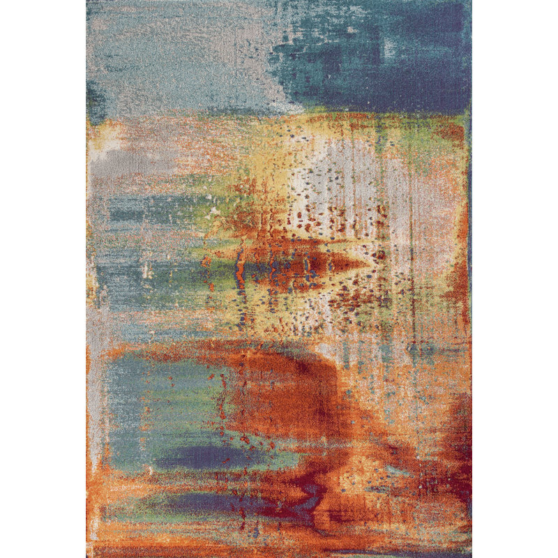 Multi Coloured Polyester Rug Trent Austin Design Illusions Multi-Coloured Area Rug & Reviews ...
