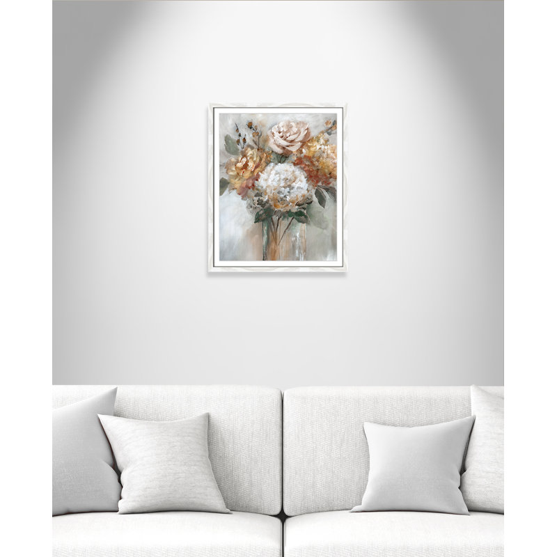 Automne doré par - peinture encadrée, H 25,5 po x l 21,5 po x P 0,75 po, Blanc