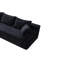 Canapé modulaire Cloud avec méridienne en forme de L, siège profond - 106,3 x 69 x 33 po - Velours côtelé - 1 pièce - Canapé modulaire - noir - avec méridienne réversible
