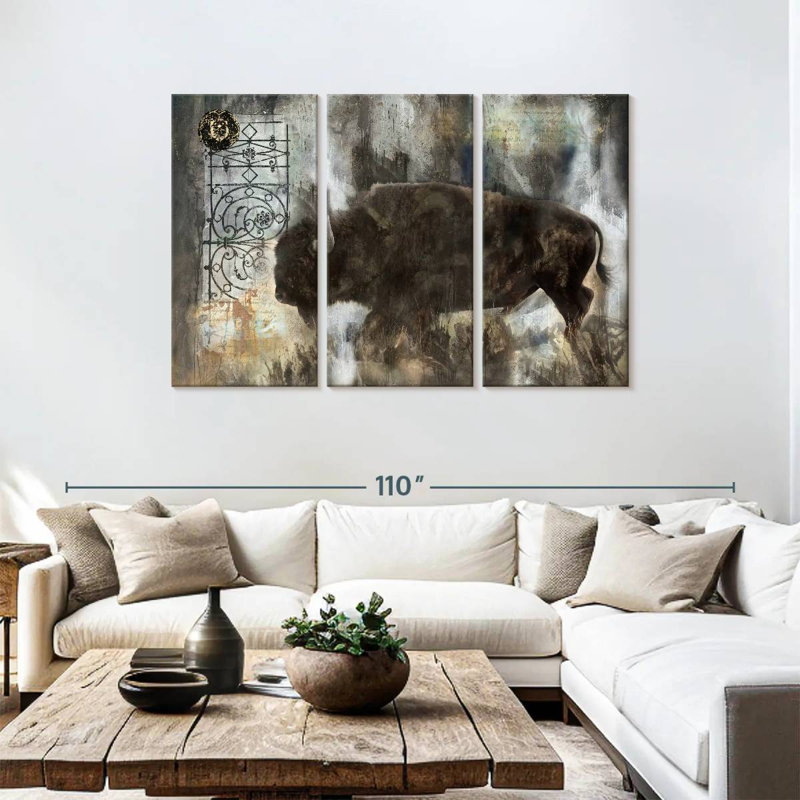 Brampt Wandering Buffalo, 48" H x 74" W