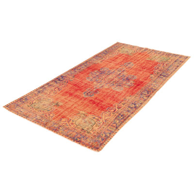 Tapis unique en laine noué à la main style années 1990 de 5 pi 7 po x 10 pi 4 po Montray