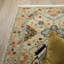 Tapis oriental en laine tissé à la machine Mickyla beige / vert / gris-1981764850
