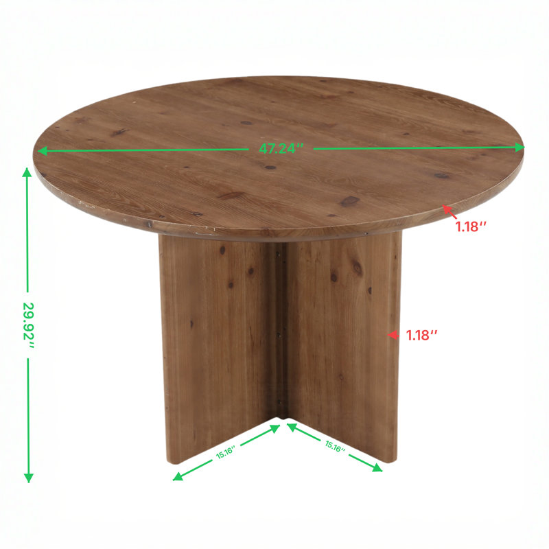 Solid Wood Base Dining Table