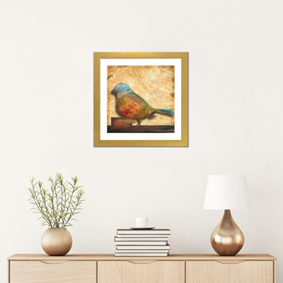 Impression d’art graphique, "Bird of collage I" par Patricia Pinto