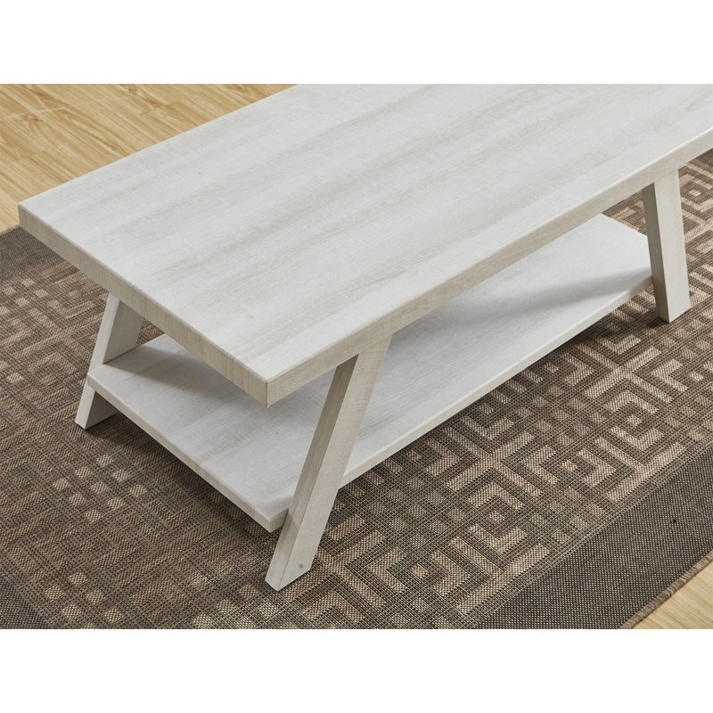 Ensemble de tables basses Athens, Blanc, Blanc