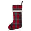 Chaussette de Noël écossaise rouge et noire 11 x 18