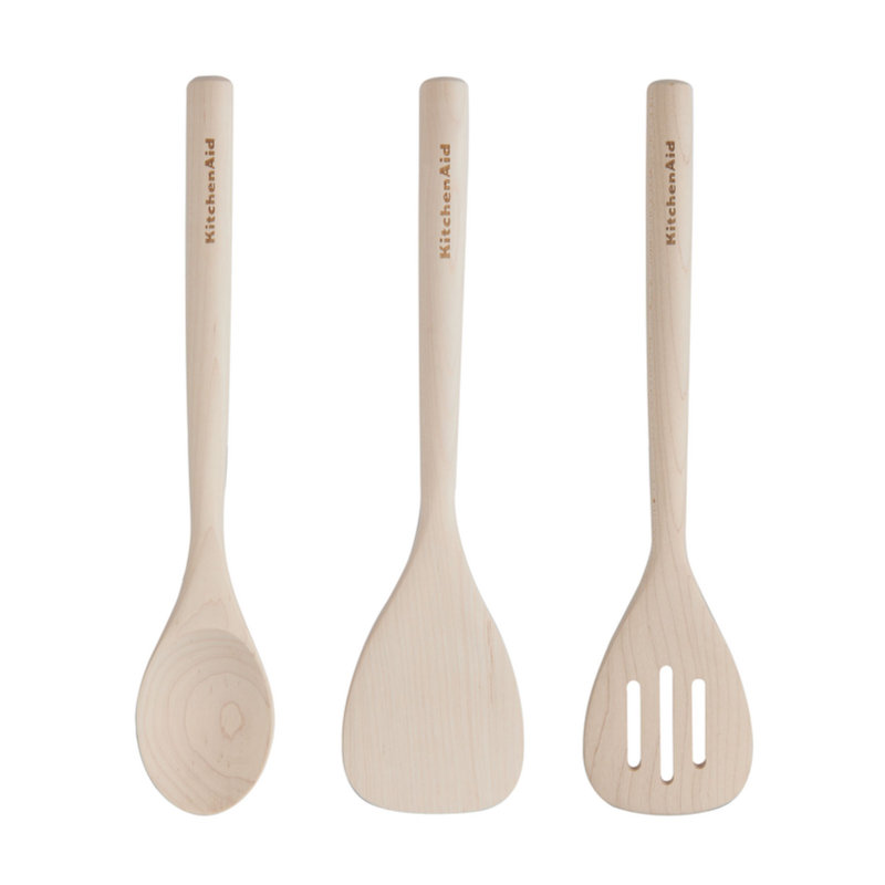 Kitchenaid Maple 3 Piece Turner And Spoon Tool Set