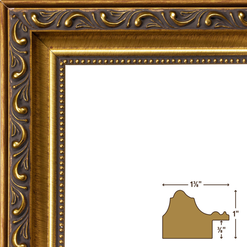 Blayne Wood Embossed Picture Frame, Gold, 16" x 20"