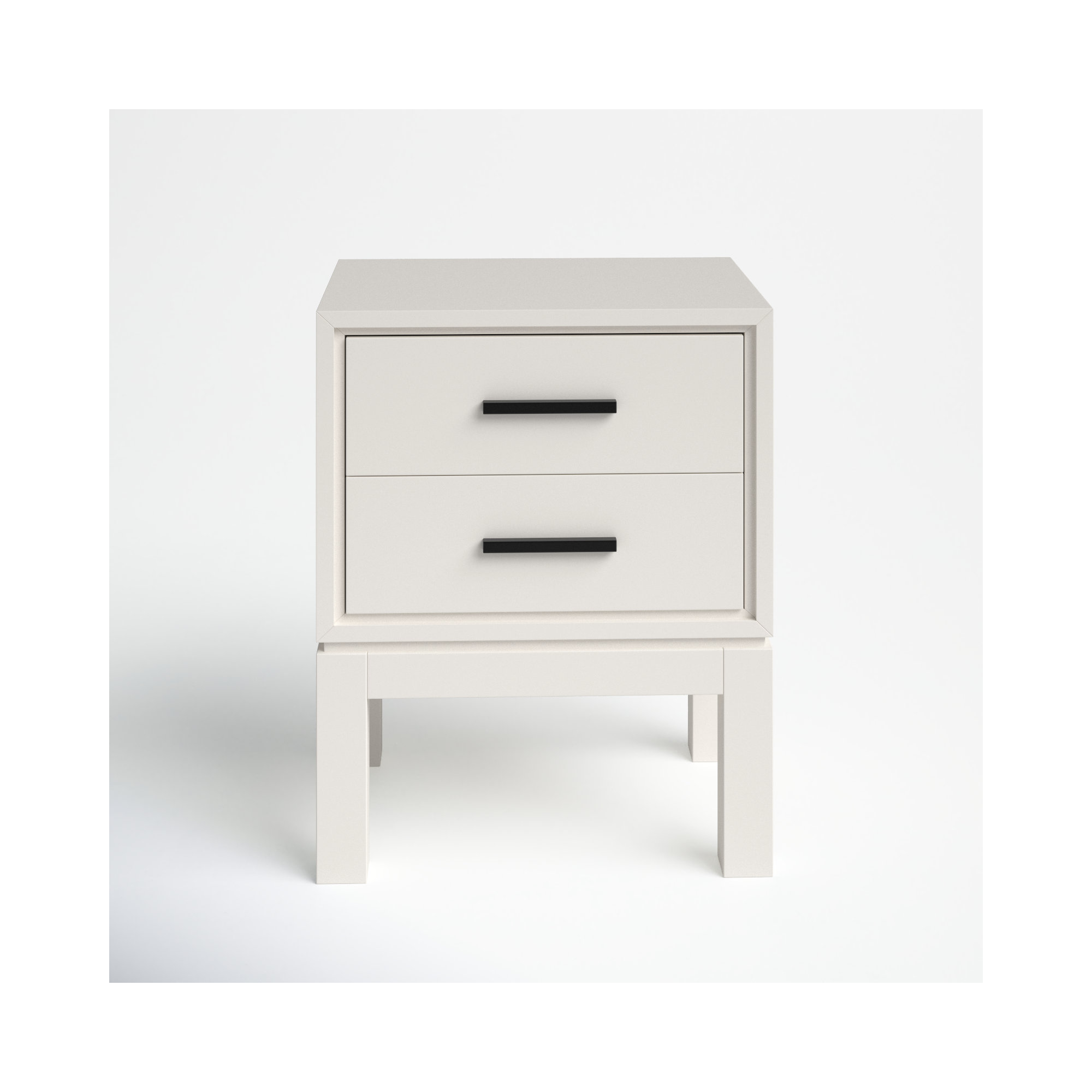 Wrightia 2 - Drawer 20" Nightstand, Chalk White