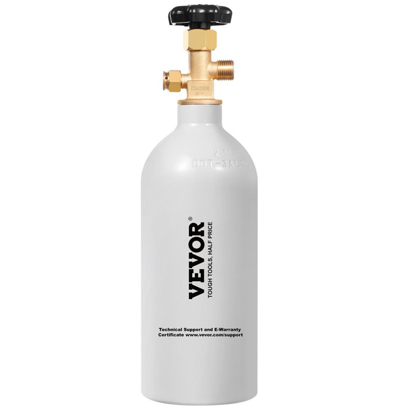 Réservoir à CO2 2,5 lb, nouveau cylindre en alliage d'aluminium avec valve CGA320 approuvée par le DOT