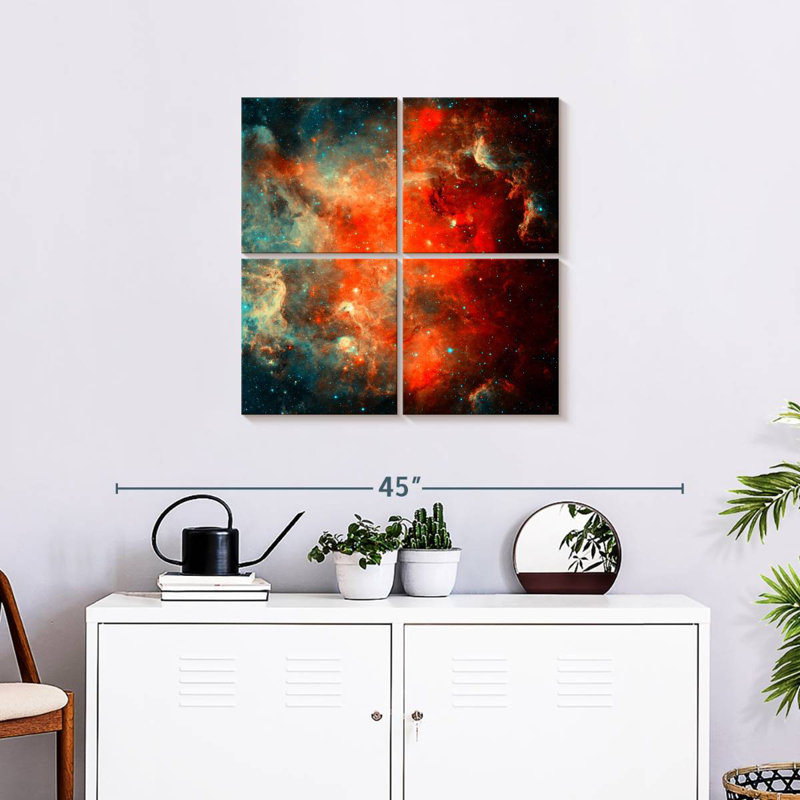 Oberle Fiery Red Nebula, 26" H x 26" W