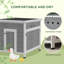 Wooden Duck House Poultry Coop with Double Doors Openable Roof Grey