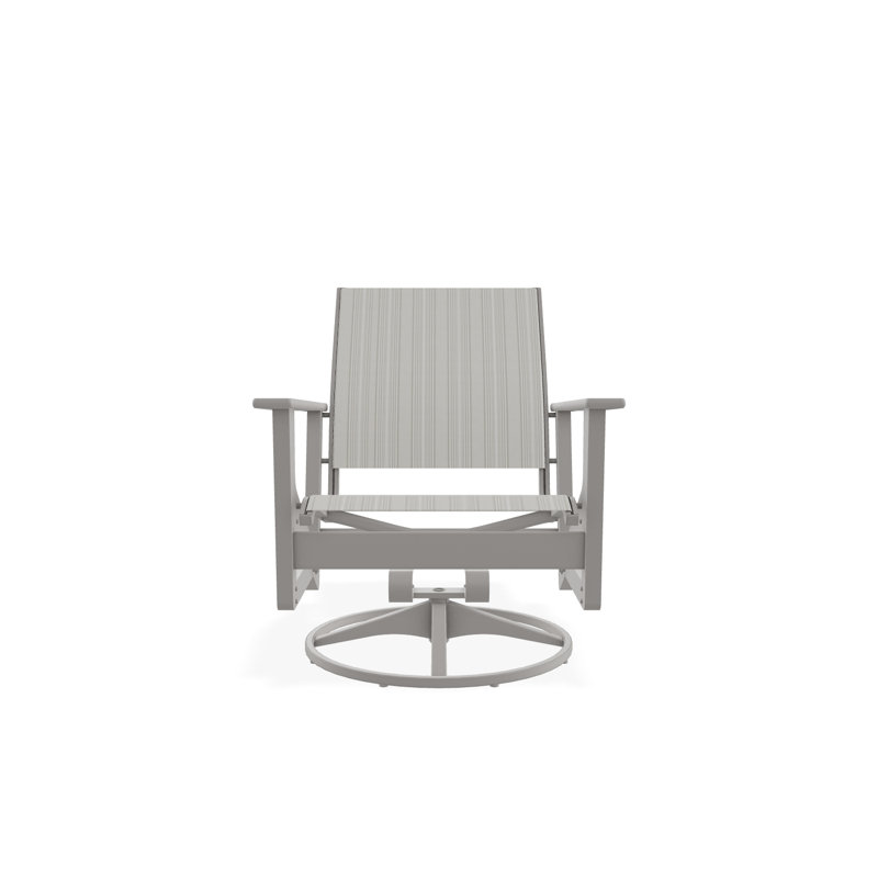 Wexler Outdoor Swivel Lounge Chair, Harbor, Warm Gray