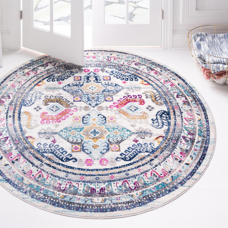 Oriental Indoor Rug, Round 5'1"