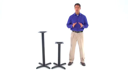Black Cast Iron Bar Height Table Base with Cross Style Design
