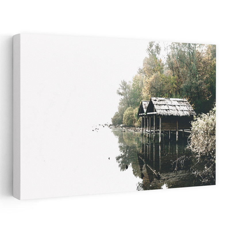 «Docs On The Lake», art côtier abstrait, H 24 po x l 16 po
