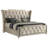 LED Upholstered Wingback Bed