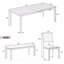 Ensemble de salle à manger extensible 6 pièces 6 pièces: table de ferme rustique de 59 à 72 pouces et 4 chaises + banc, pieds rétro sculptés-376735058