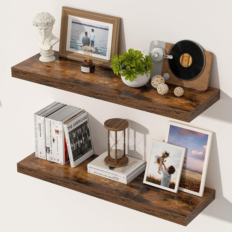 MDF Floating Shelf, Rustic Brown