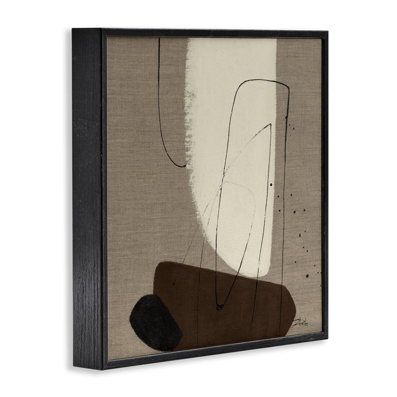 Formes oblongues naturelles, estampe numérique de Patricia Pinto, Noir, H 12 po x l 12 po