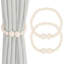 Embrasses de rideaux magnétiques, lot de 2 retenues de rideaux pour rideaux, embrasses de rideaux en perles de bois, attaches de rideaux élégantes pour le décor de chambre à coucher, décor de chambre bohème, décor de chambre de bébé, décor de f
