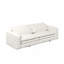Canapé-lit 93 po pour très grand lit, canapé-lit escamotable, canapé-lit convertible 3 en 1, méridienne, canapé-lit à 3 places avec 2 coussins lombaires pour le salon, un appartement, un bureau, un bureau, beige-1258495163