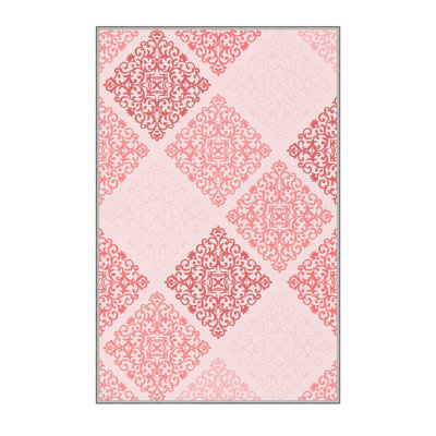 Stylish Woven Carpet, 5.6 x 7.5 Feet, 100% Polyester, 0.3 in Pile Height | Antibacterial, Non-Slip PVC Felt Dot Underside, Machine Washable | 3D Digital Printing, Durable & Easy to Maintain - Perfect for Any Room