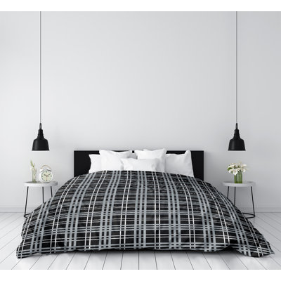 Polyester Plaid Duvet Cover