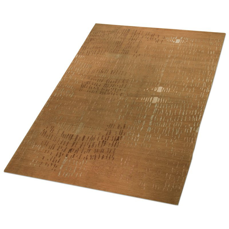 Prati Abstract Area Rug in Brown/Gold, Rectangle 10' x 14'