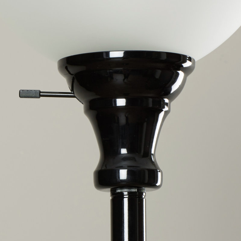 Lampe torchère sur pied 70 po Sagers, Noir, Blanc