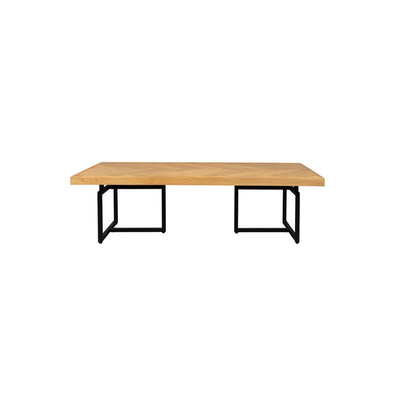 Class Solid Wood Top Coffee Table, Light Brown